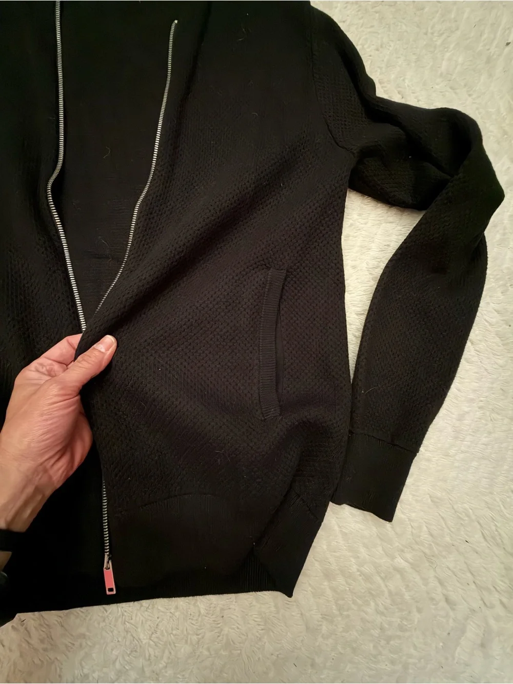 Men's medium PRIMARK Black Zip-Front Sweater